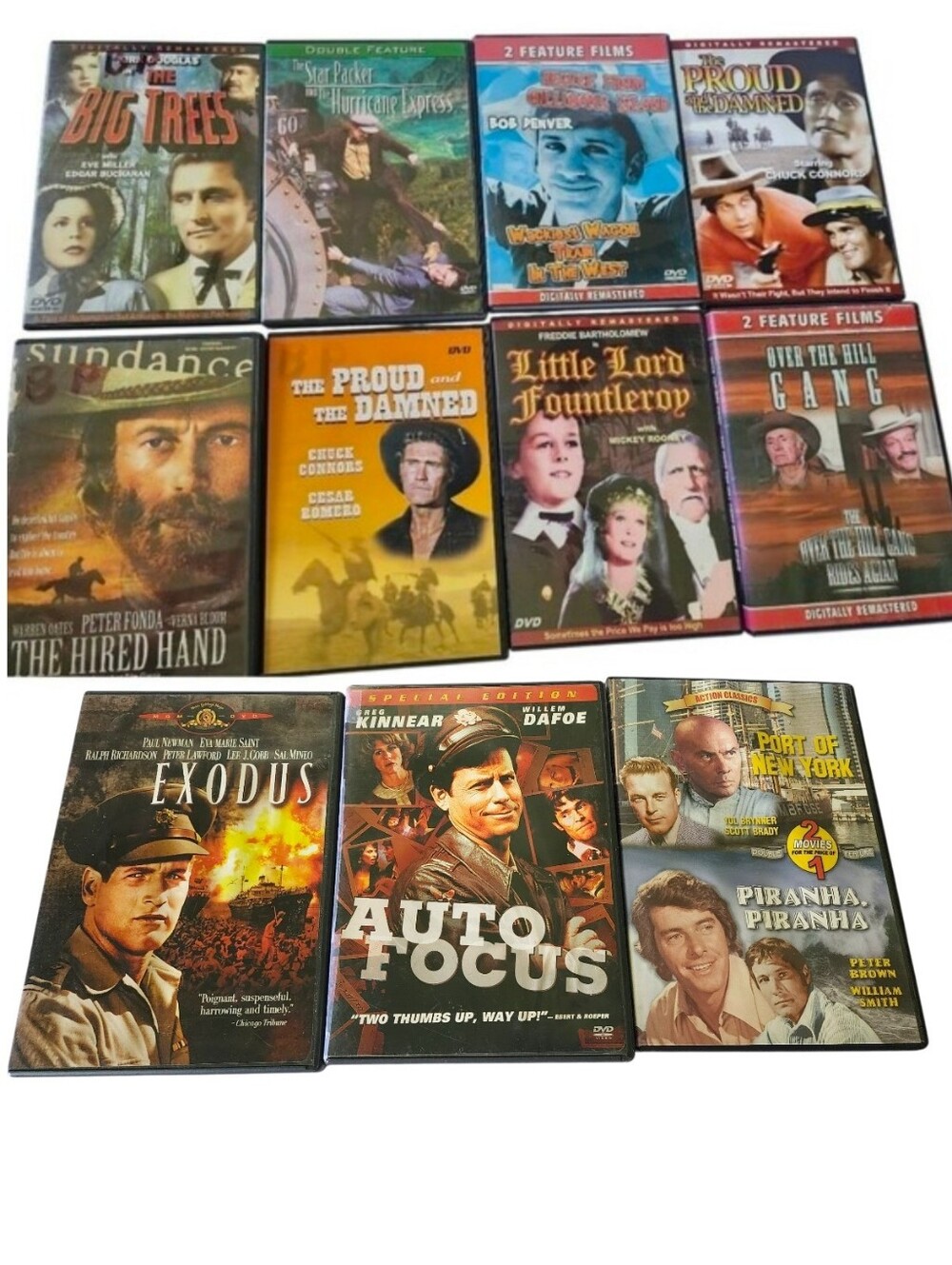 11pc Lot Of Vintage Western DVD Set-Big Trees, Little Lord Fountleroy, Etc